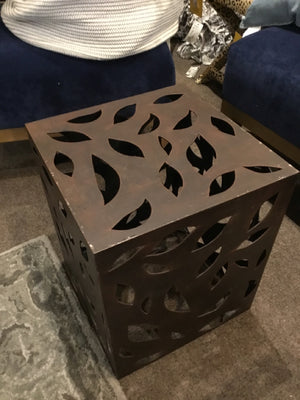 Metal Cut Out Rust Table