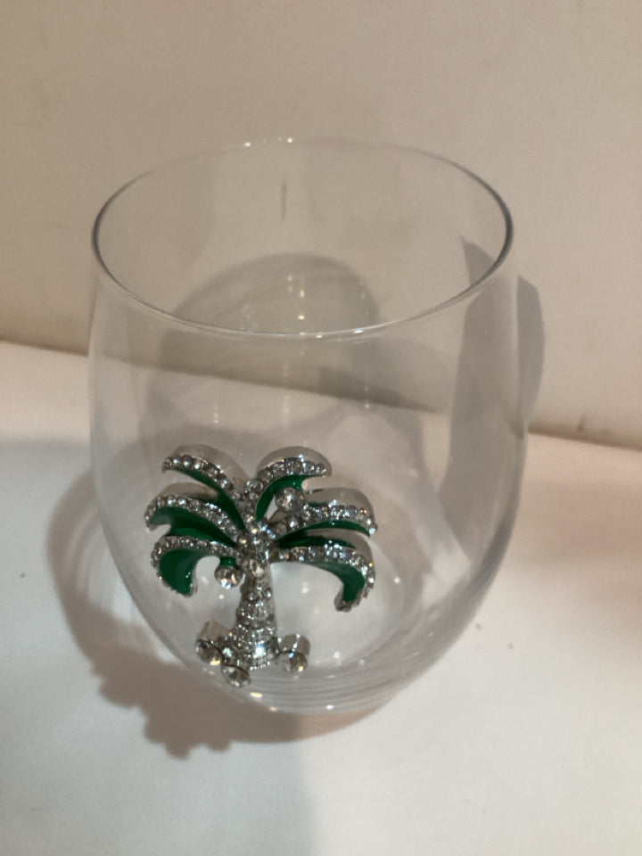 The Queen's Jewels Glam Clear Glass Palm Tree Glass