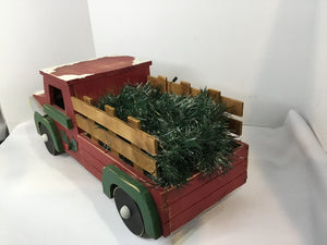 Red/Green Wood Truck Holiday Item