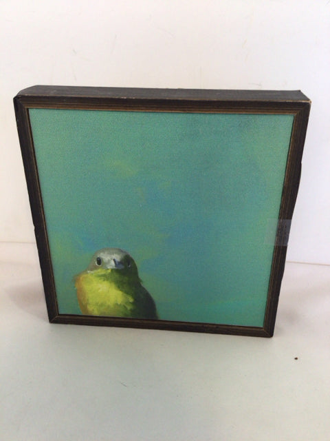 Blue/Multi Bird Framed Art