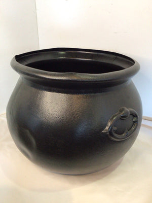 Halloween Black Plastic Cauldron Holiday Item