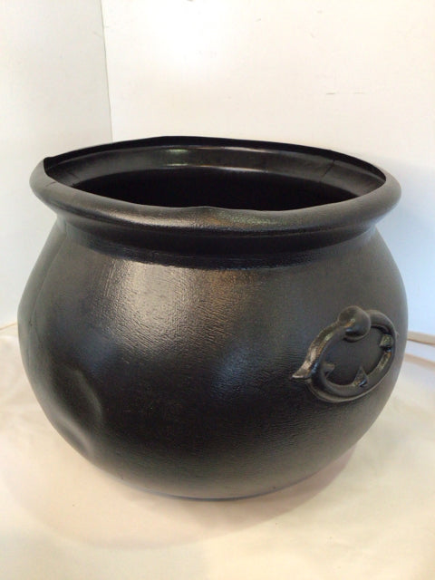 Halloween Black Plastic Cauldron Holiday Item