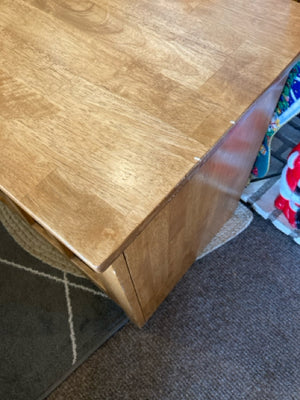Wood 2 Door Brown TV Stand