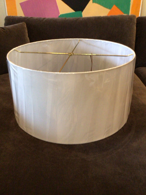 White Barrel Lamp Shade