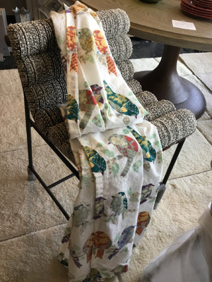 White/Multi Birds Shower Curtain
