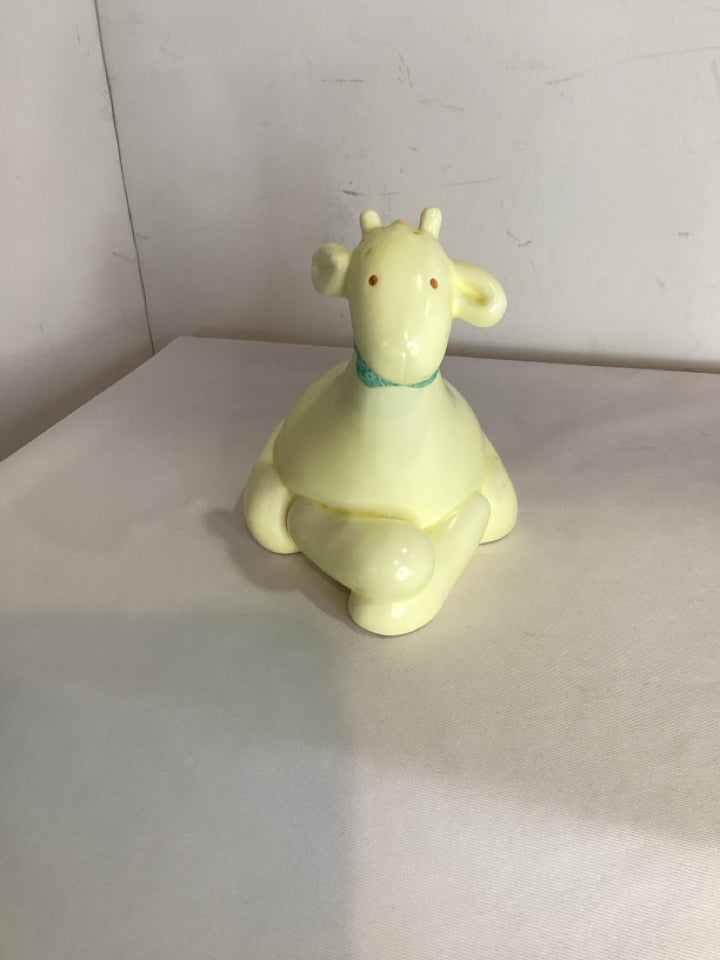 Yellow Ceramic Giraffe Bank
