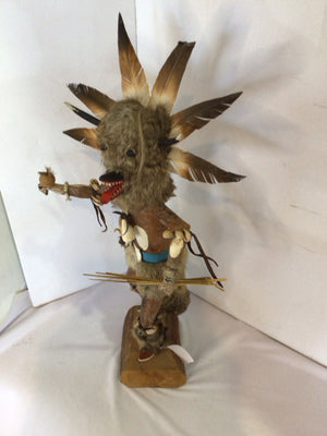 Native American Tan Fur Kachina Doll