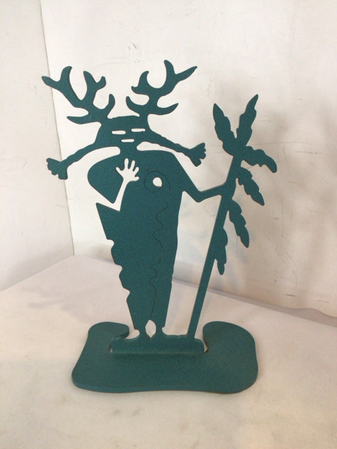 Southwestern Blue Metal Kachina Statue