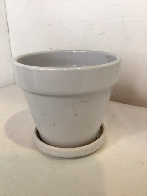 White Ceramic Planter
