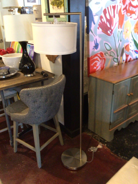 Floor Silver Metal Lamp