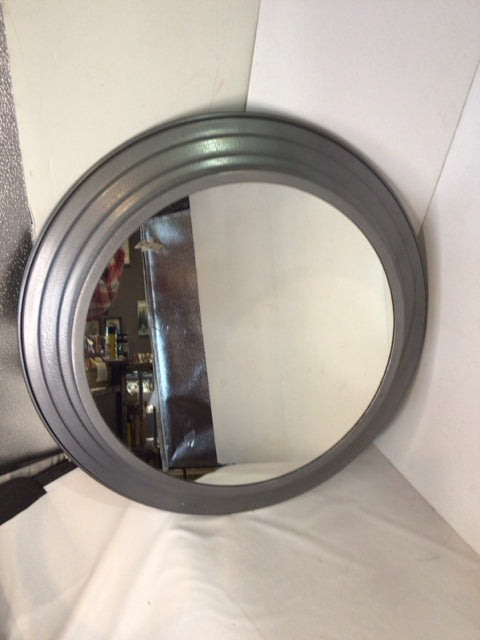 At home Gray Round Mirror