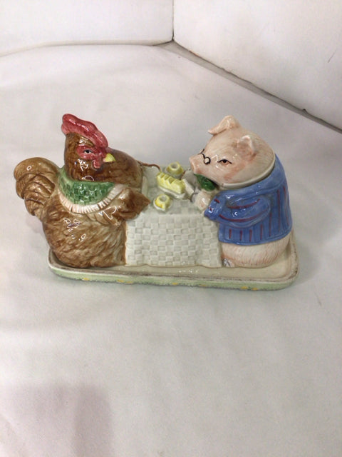 Fitz & Floyd Multi Porcelain Chicken Butter Dish