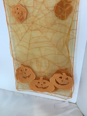Halloween Orange Pumpkin Table Runner