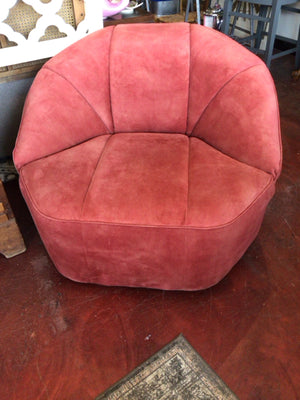 Velvet Lounge Red Chair