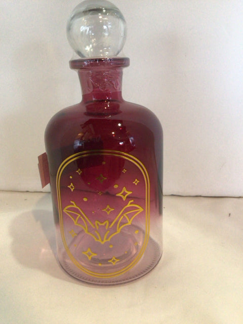 Halloween Purple Glass Bottle Holiday Item