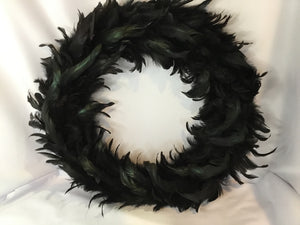 Halloween Black Feather Wreath Holiday Item