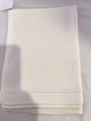 Cream Linen Set of 3 Napkins