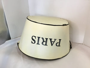 White/Black Metal Paris Bucket