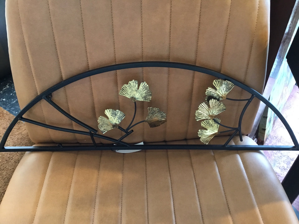 Metal Flowers Black/Gold Wall Decoration Art