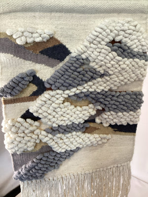 Tapestry Cotton Woven Cream/Gray Wall Decoration