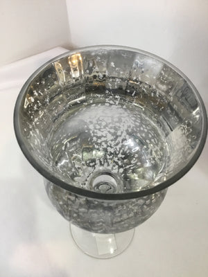 Silver Mercury Glass Candle Holder