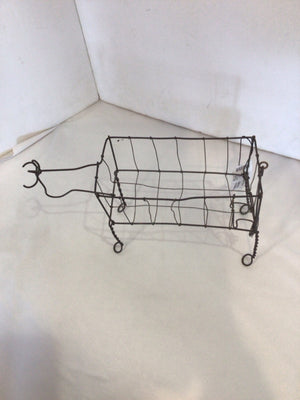 Black Wire Cow Napkin Holder