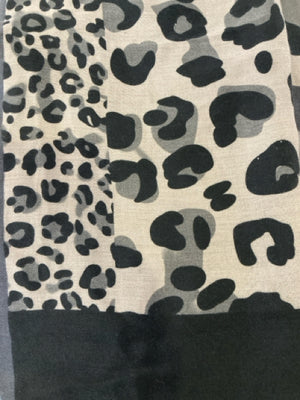 Polyester Black/Gray Scarf