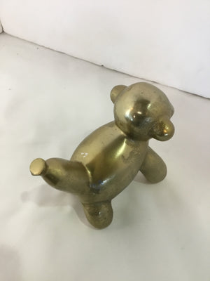 Gold Metal Dog Statue