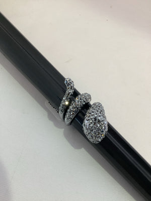 Black Snake Rhinestone Ring