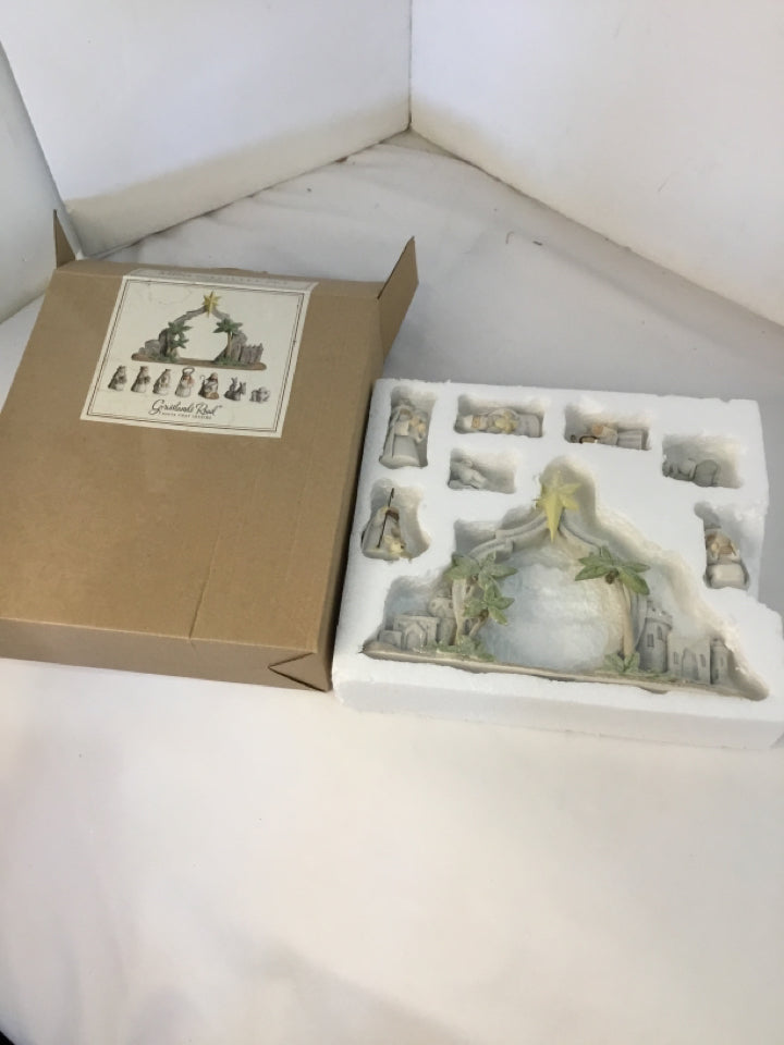 Grassland Road Nativity Gray/White Holiday Item