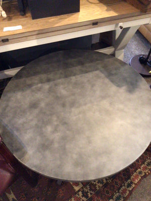 PIER 1 Coffee Plaster Round Gray/Brown Table