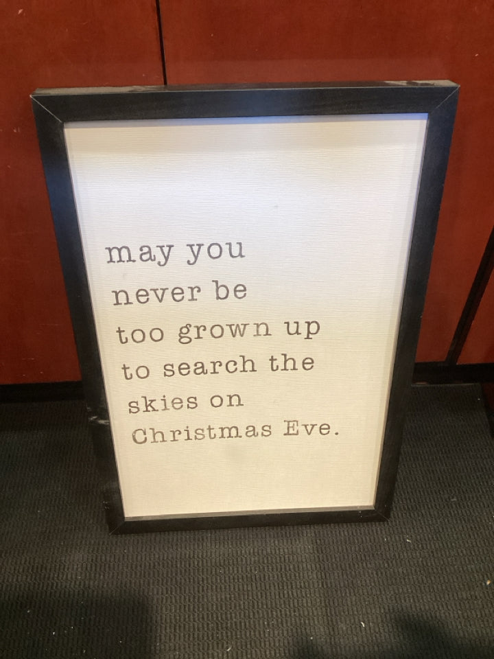 Holiday White/Black Words Framed Art