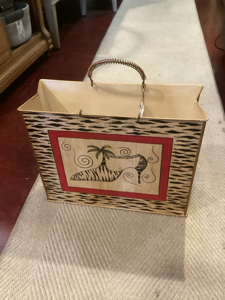 Cream/Black Metal Shower Bag Misc