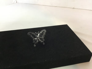 Black Rhinestone Ring
