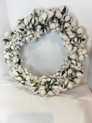 White Cotton Balls Wreath