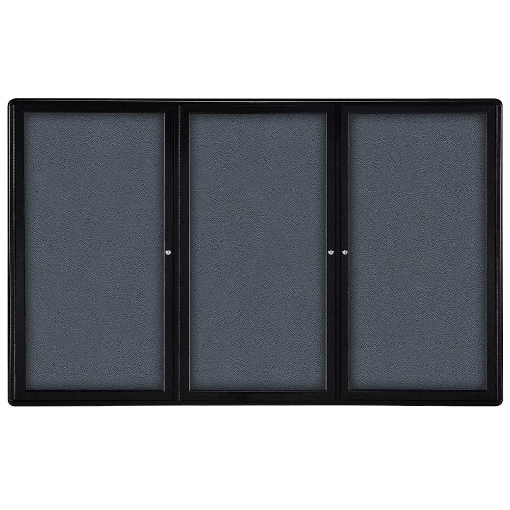 Bison Commerce LLC Black Folding Bulletin Board 2DE4Y4PX