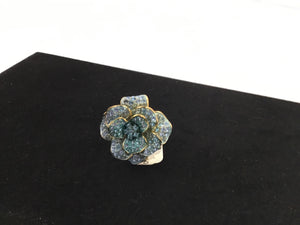 Sterling Silver Blue Rhinestone Ring