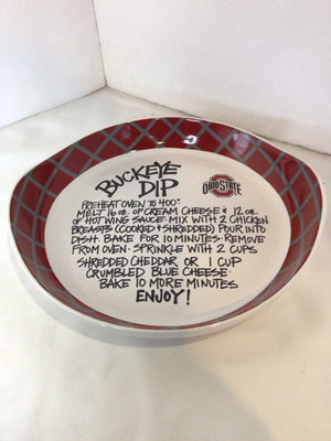 OSU Red/White Ceramic Dish
