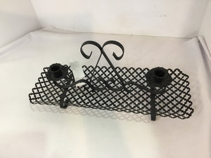 Retro Black Iron Candle Holder