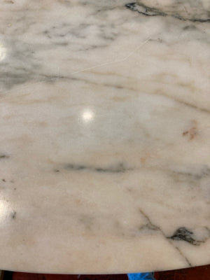 Marble Top End/Side Cream/Black Table