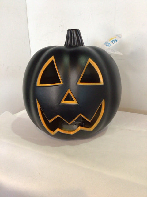 Light up Black Plastic Jack o'Lantern Lantern