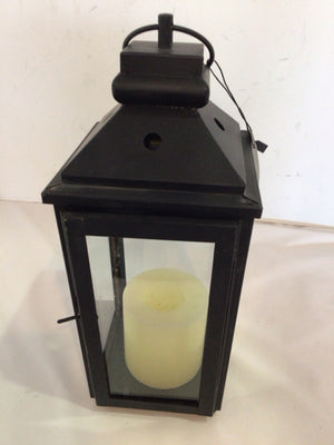 Black Metal w/candle Lantern