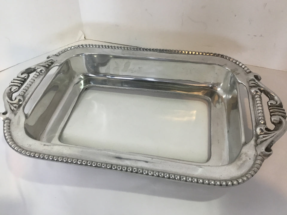 Mariposa Silver Aluminum Handles Casserole