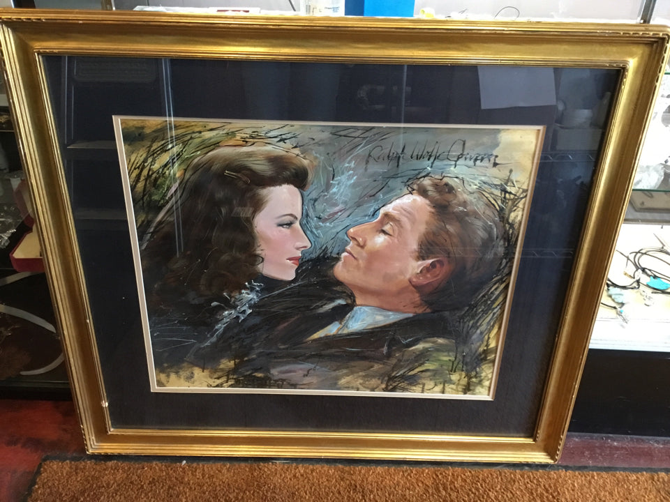 Blue/Multi People Framed Art