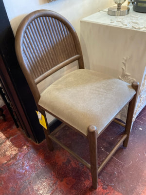 Lulu & Georgia Counter Wood Upholstered Seat Brown Barstool/Bar Stool