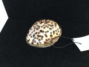Brown/White Shell Trinket Box
