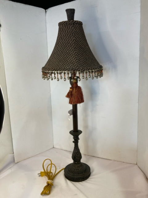 Stick Bronze Metal Beaded Lamp
