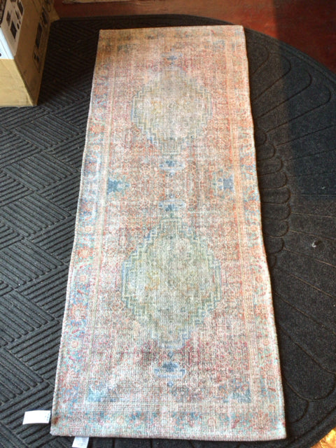 Runner Polyester Washable Pastel Rug