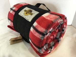 Blanket Red/Black Fleece Throw