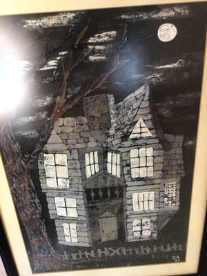 Black/White House Framed Art